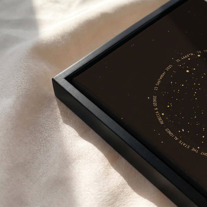 Personalized Moon Phase Star Map – Custom Night Sky Print | Moon & Constellation Map