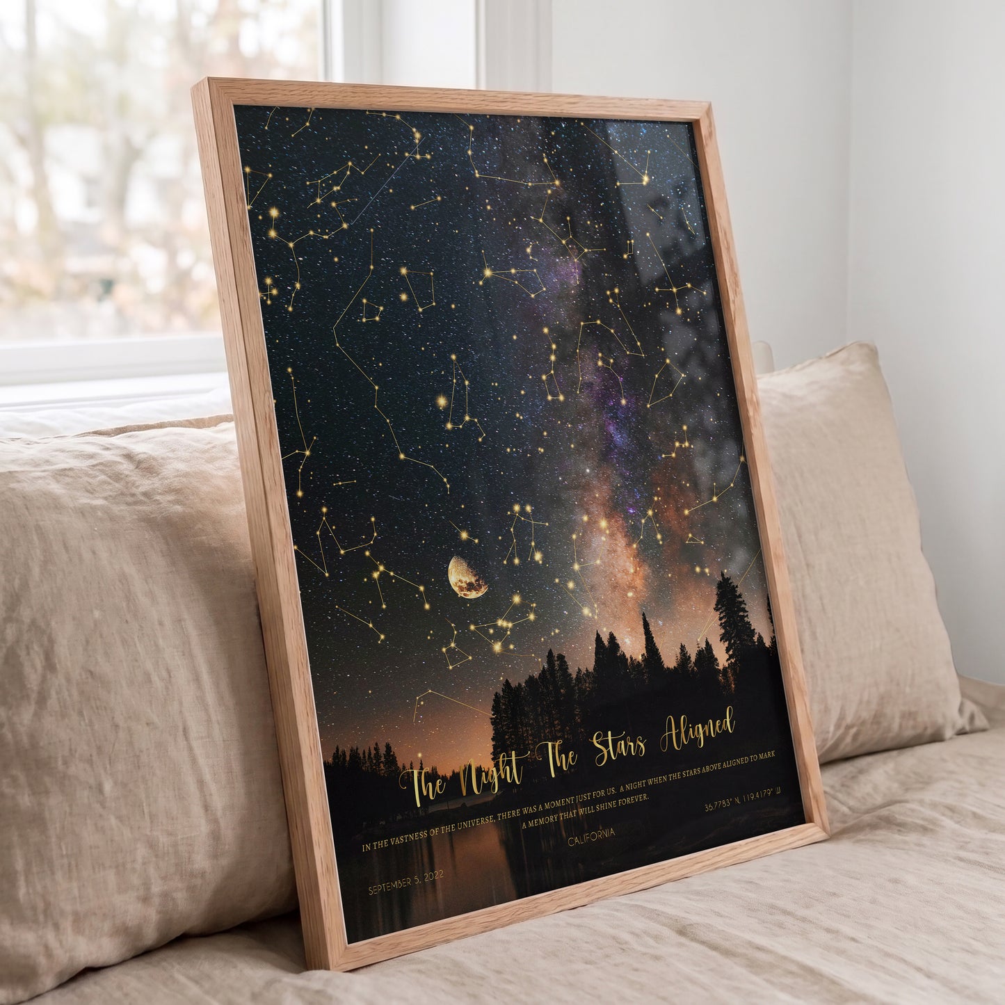 XStar Map Anniversary Gift, Night Sky By Date