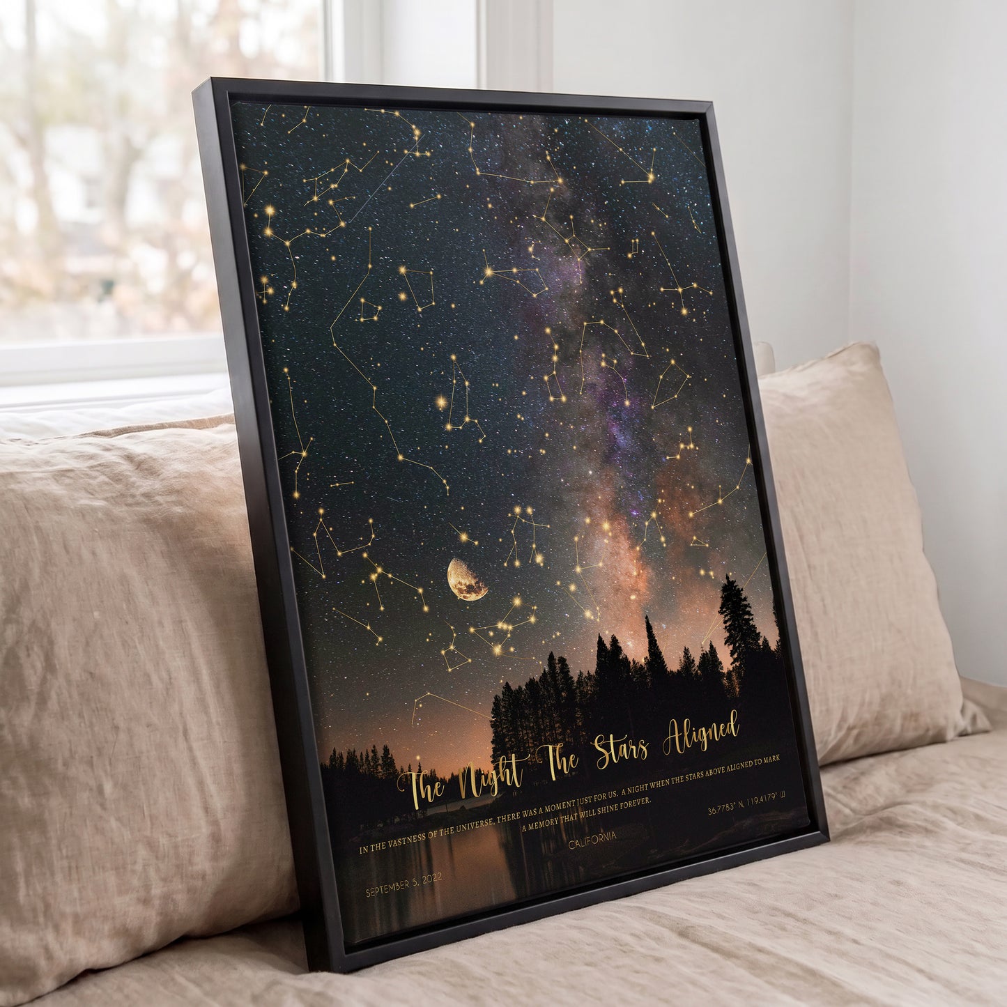 XStar Map Anniversary Gift, Night Sky By Date