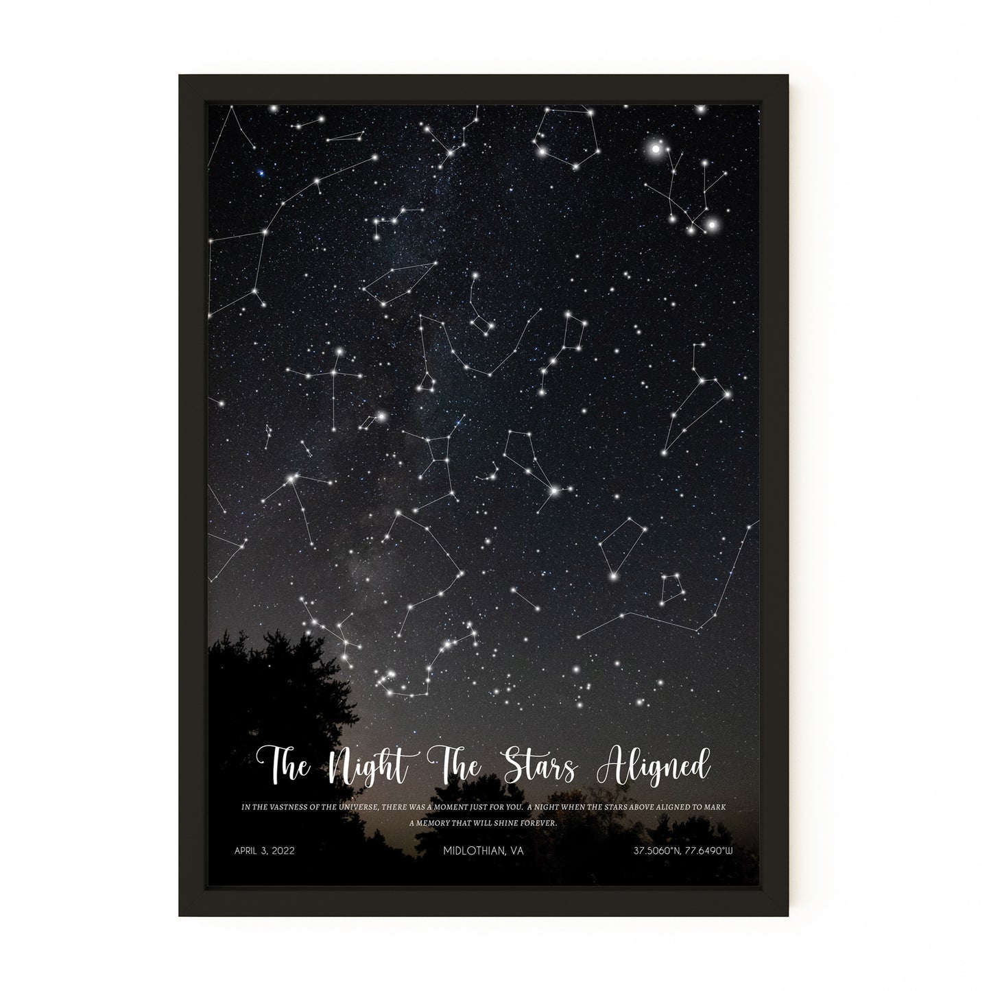 Personalized Star Map | The Night The Stars Aligned