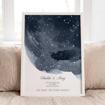 Custom Star Map Print: Personalized Constellation Gift