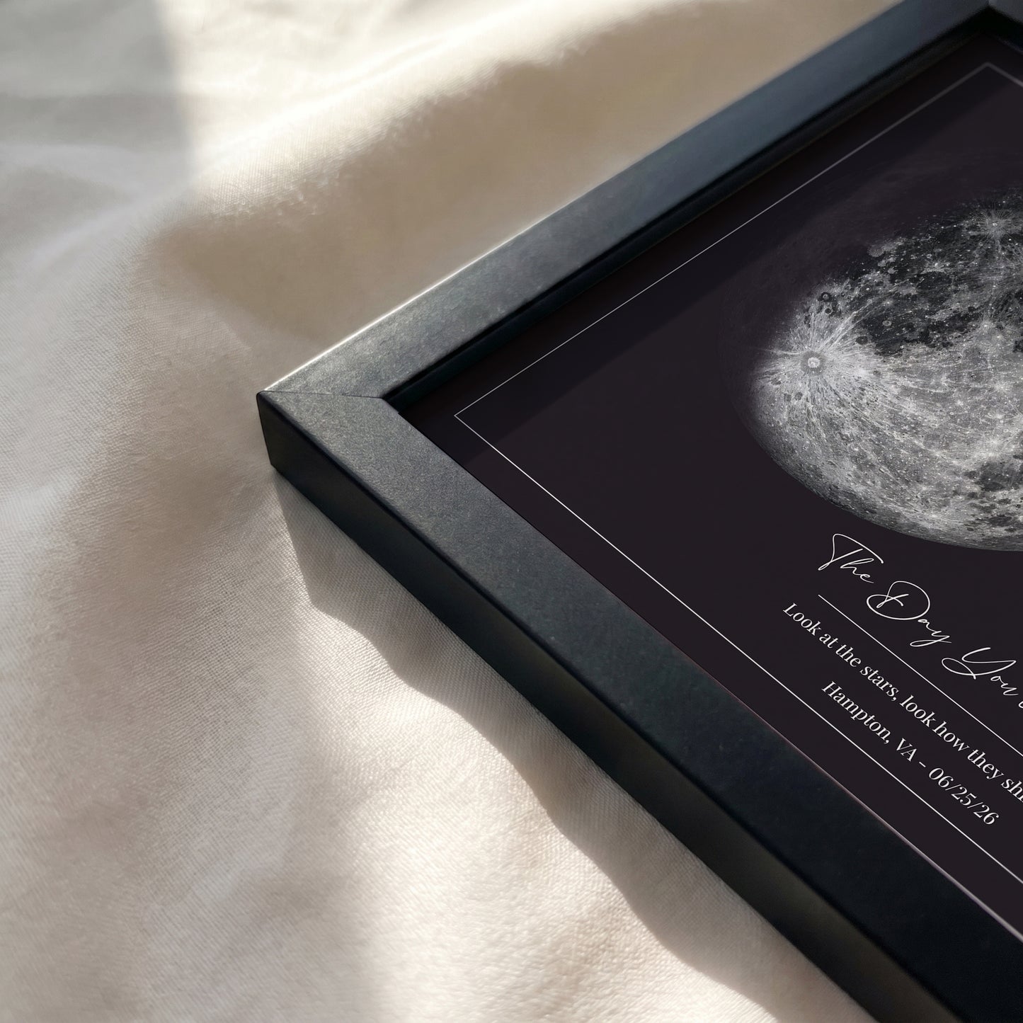 Personalized Star Map & Moon Phase Print | Custom Night Sky Poster with Moon Phase