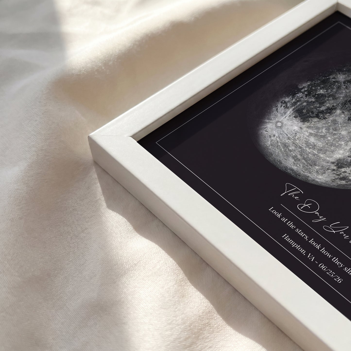 Personalized Star Map & Moon Phase Print | Custom Night Sky Poster with Moon Phase
