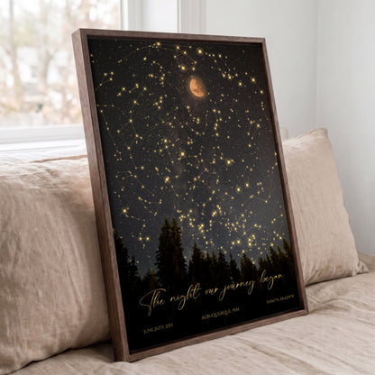 Personalized Forest Star Map | Custom Night Sky Print