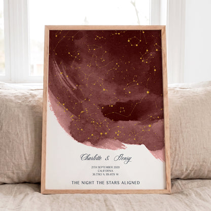 Custom Star Map Print: Personalized Constellation Gift