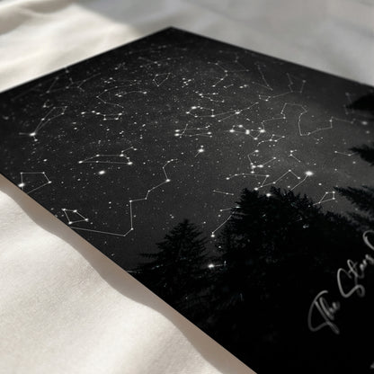 Personalized Star Map Print | Custom Night Sky Poster with Background & Landscape Options