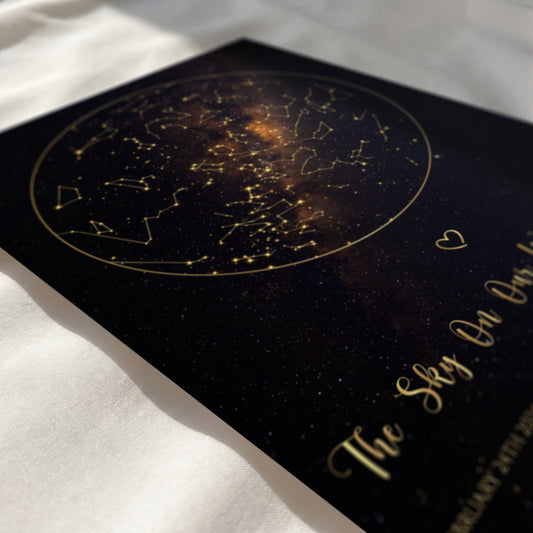 Custom Wedding Star Map | The Sky on Our Wedding Night Print