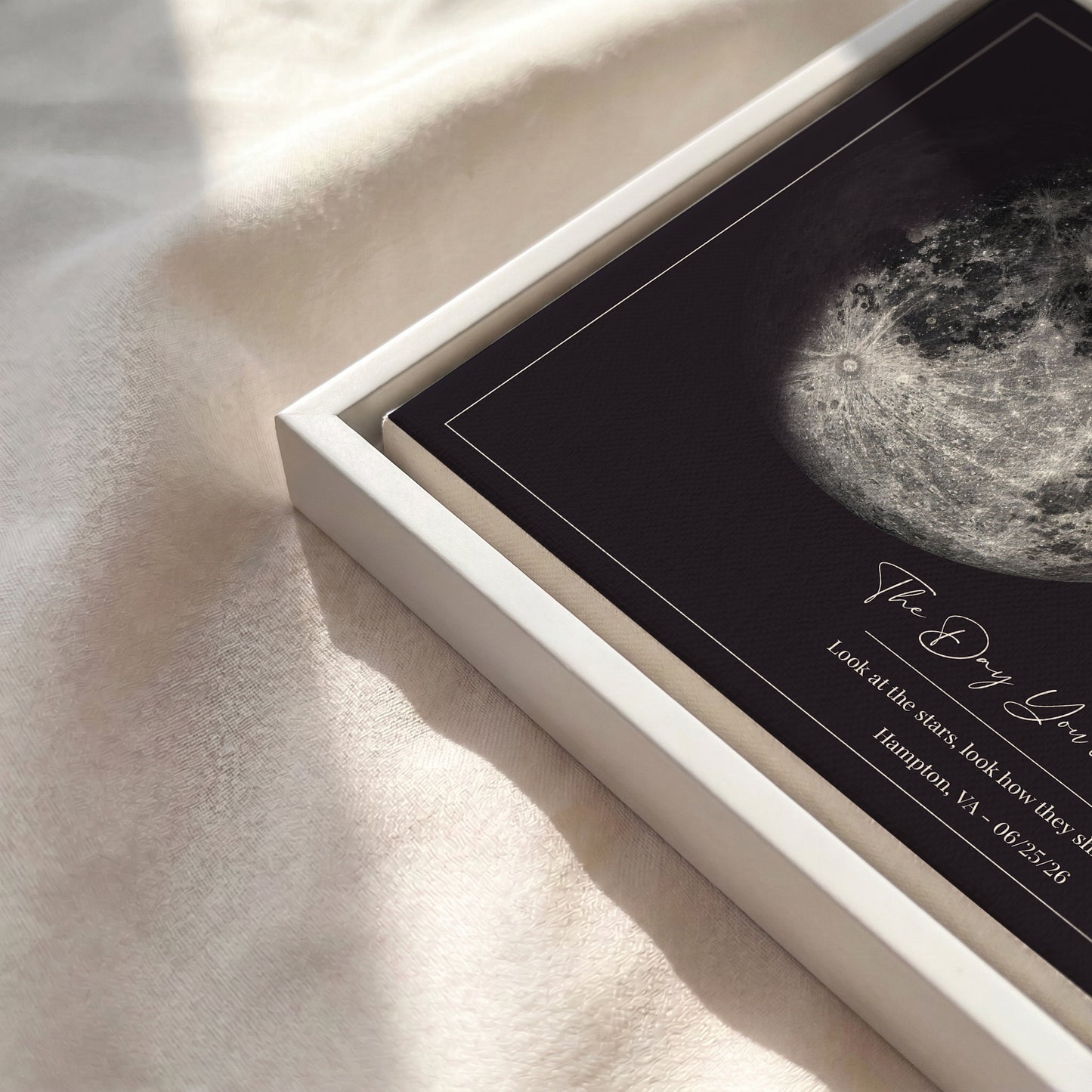 Personalized Star Map & Moon Phase Print | Custom Night Sky Poster with Moon Phase