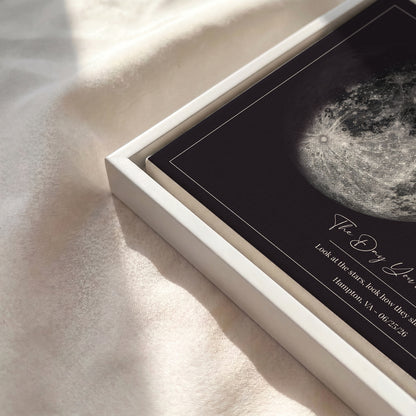 Personalized Star Map & Moon Phase Print | Custom Night Sky Poster with Moon Phase