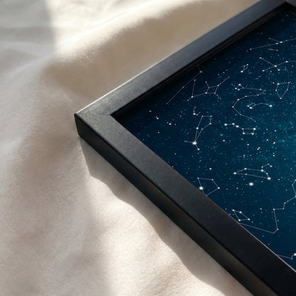 Personalized Star Map Print | Custom Night Sky Poster with Background & Landscape Options