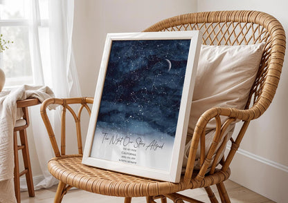 Custom Star Map, Gift for couple, Night sky print, Constellation map, Custom Star Map Easel sign, Custom Wedding Gift Anniversary gift