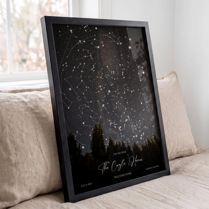 Personalized Forest Star Map | Custom Night Sky Print