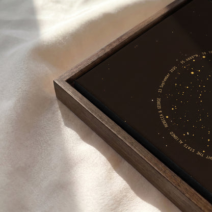 Personalized Moon Phase Star Map – Custom Night Sky Print | Moon & Constellation Map