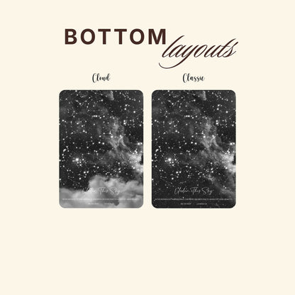 Two custom Star Map designs with variants Cloudy and Classic.