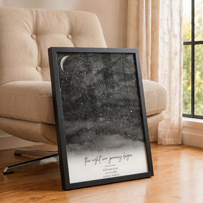 Custom Star Map, Gift for couple, Night sky print, Constellation map, Custom Star Map Easel sign, Custom Wedding Gift Anniversary gift