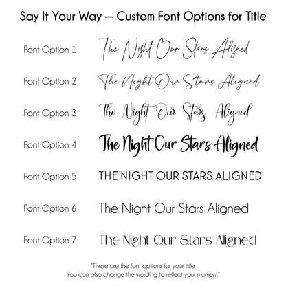 Custom Star Map, Gift for couple, Night sky print, Constellation map, Custom Star Map Easel sign, Custom Wedding Gift Anniversary gift