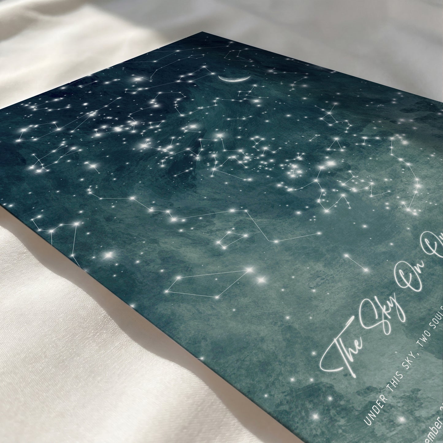 Personalized celestial wedding keepsake