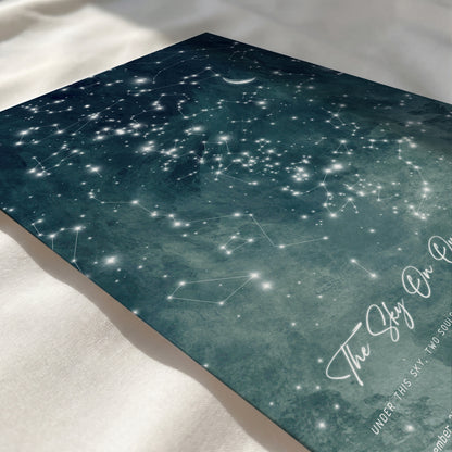 Personalized celestial wedding keepsake