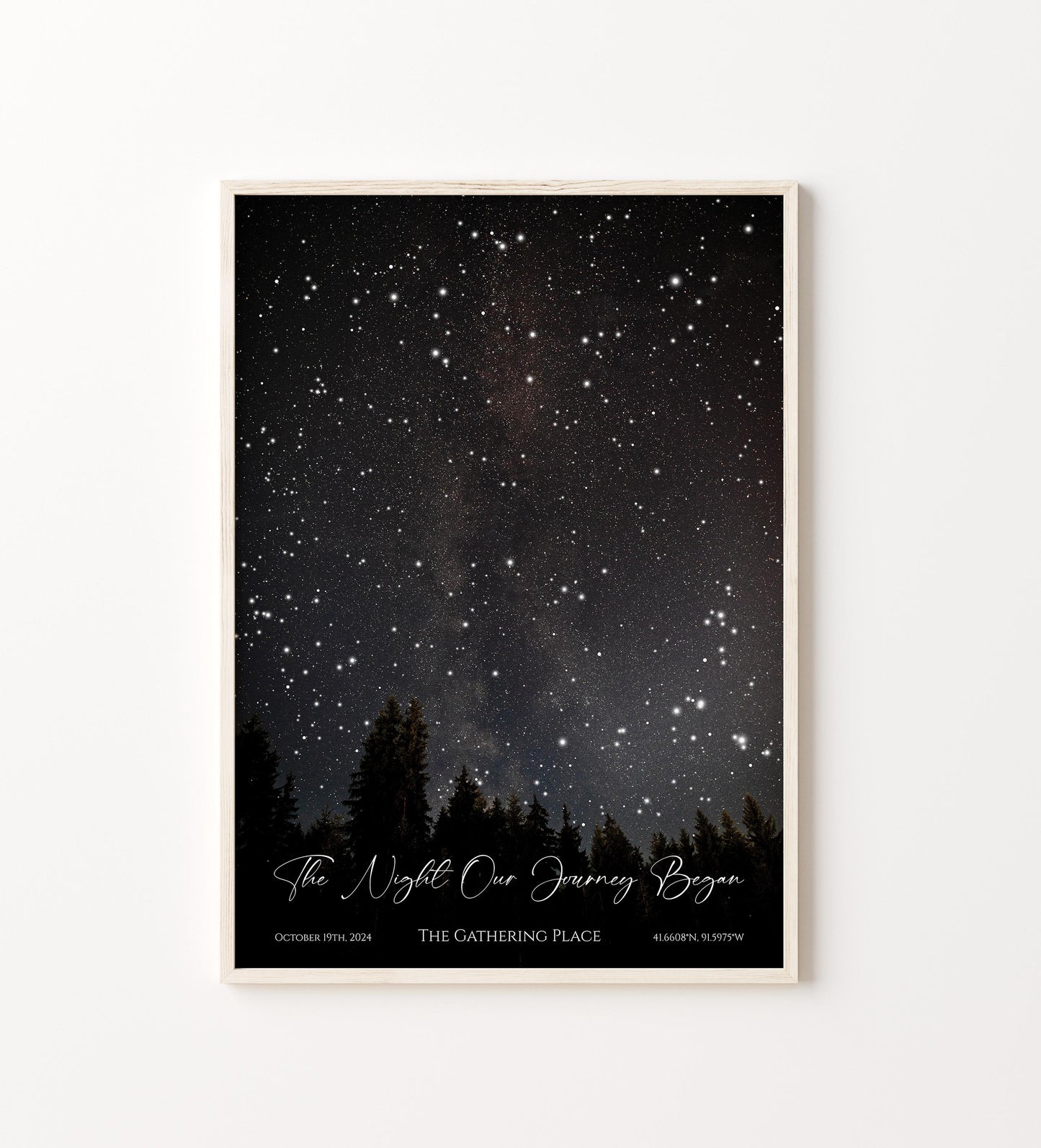 Personalized Star Map Print: Night Sky Constellation Gift