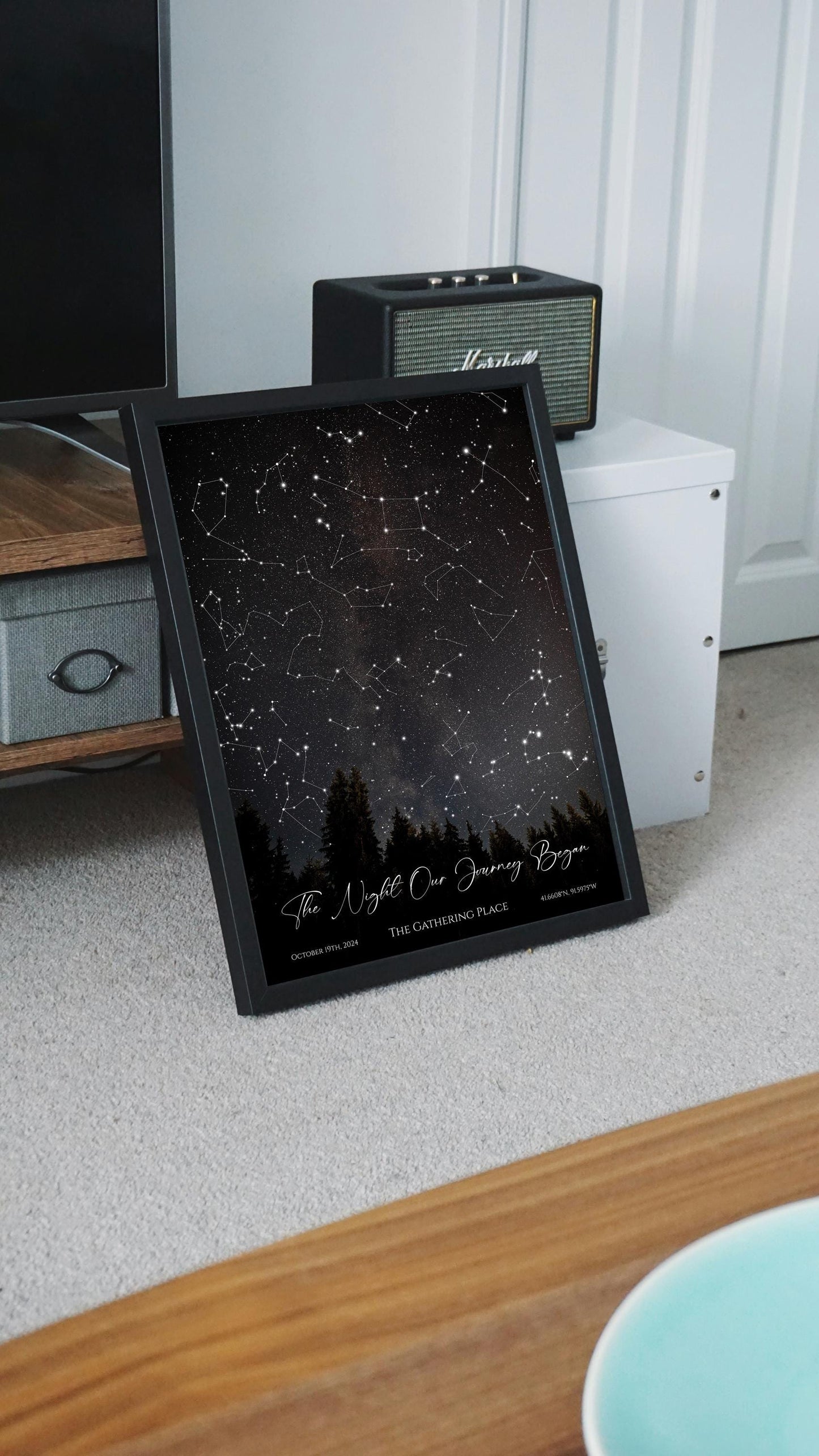 Personalized Star Map Print: Night Sky Constellation Gift