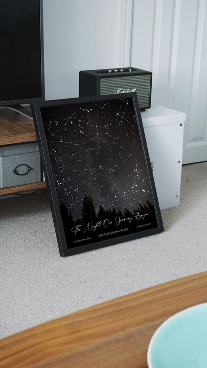 Personalized Star Map Print: Night Sky Constellation Gift