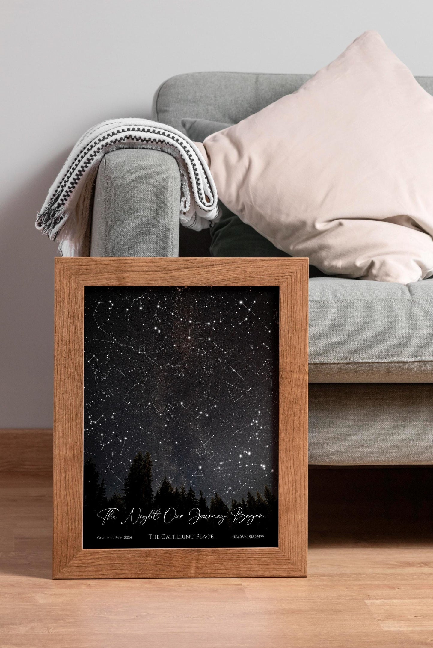 Personalized Star Map Print: Night Sky Constellation Gift