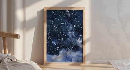 Custom Star Map Print  | Engagement Gift | Personalized Gift for Fiancé Poster | Gift for Fiancée
