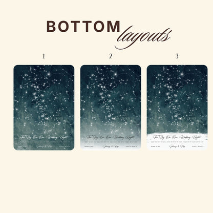 Custom wedding night sky print for couples