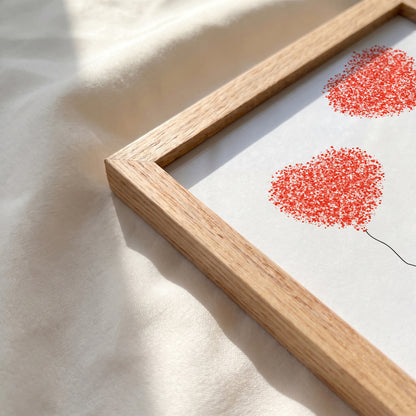 Custom Couple Heart Print - Personalized Names, Date & Quote Wall Art