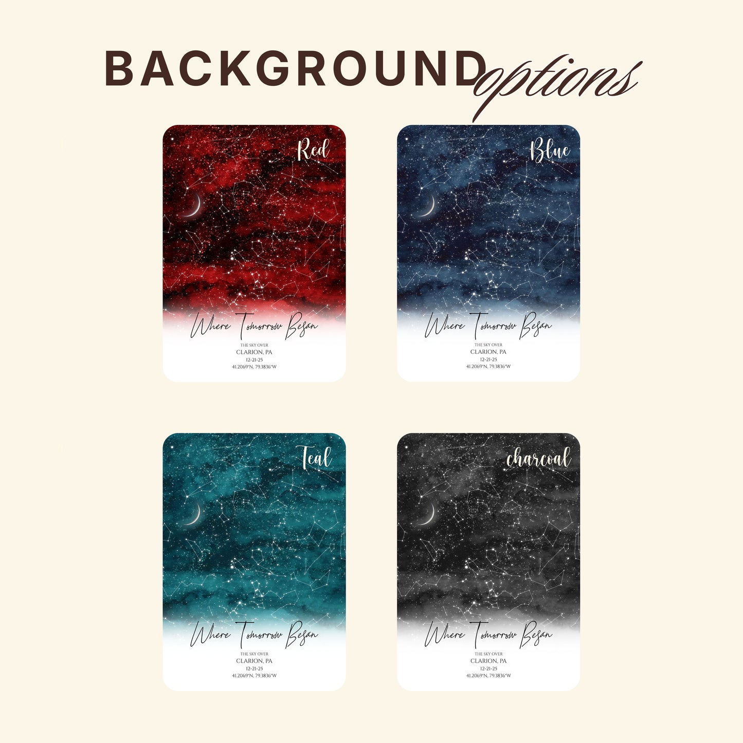 Personalized Star Map | The Night We Met