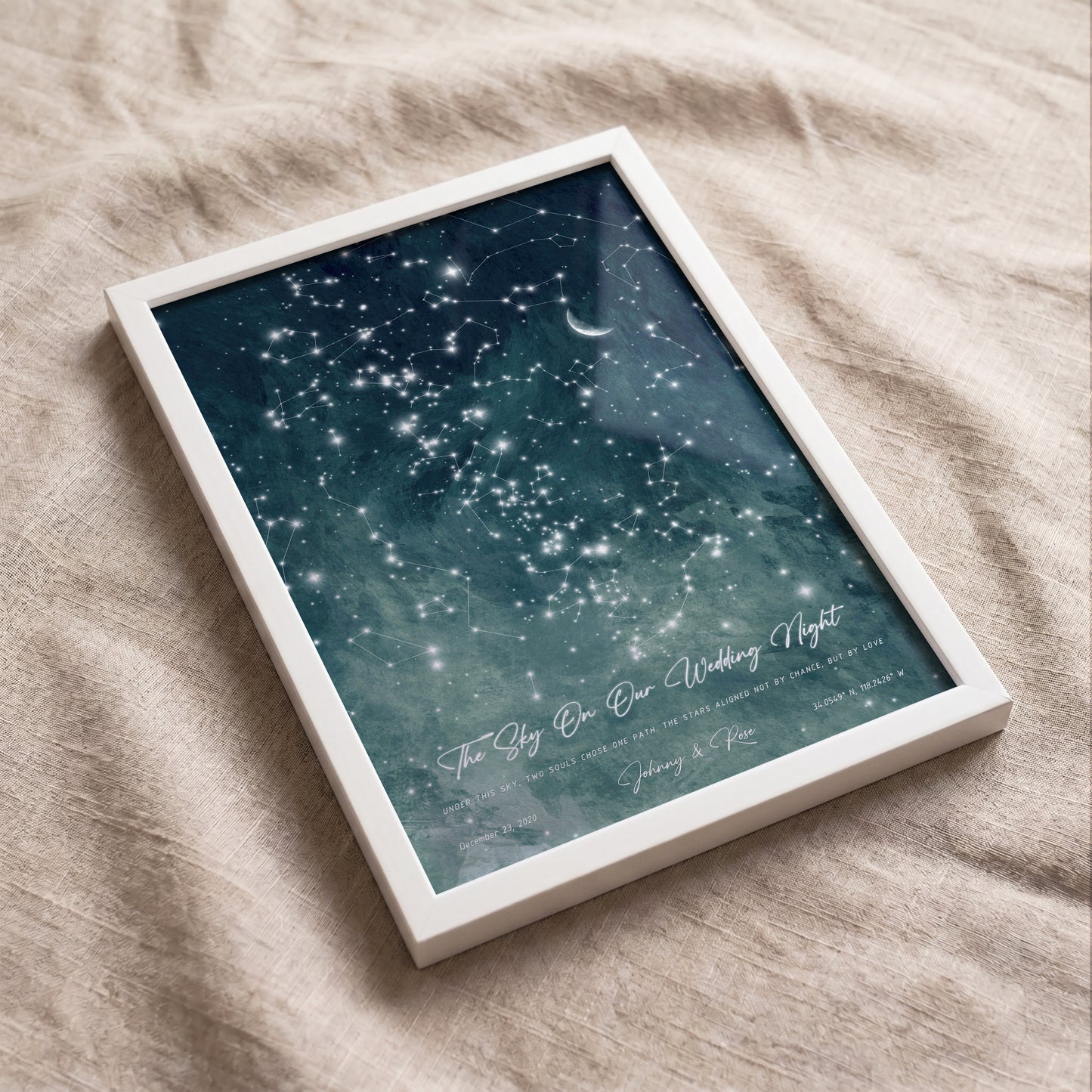 Wedding night sky wall art