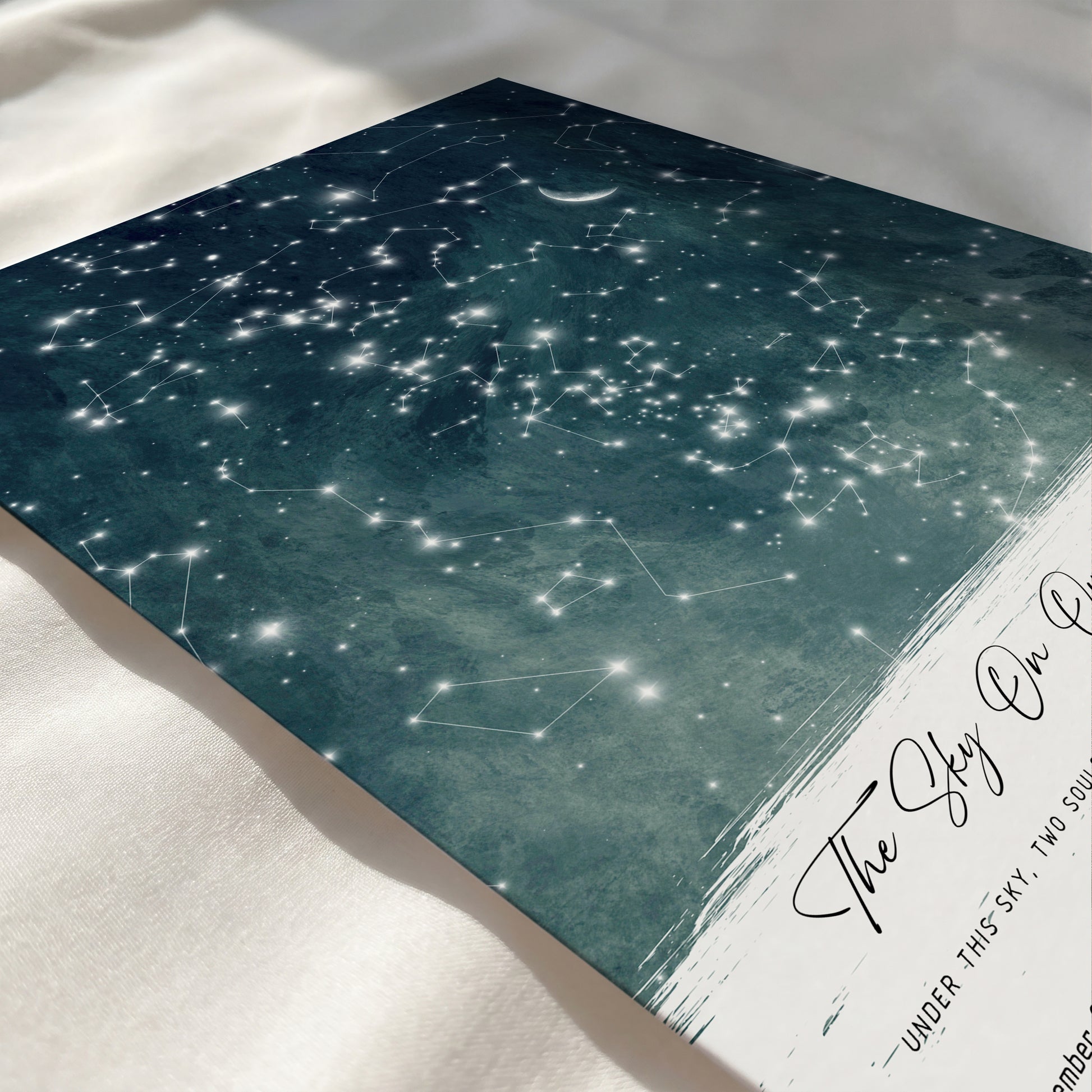 The Sky On Our Wedding Night personalized star map