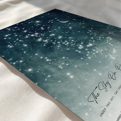 Personalized couple star map