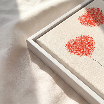 Custom Couple Heart Print - Personalized Names, Date & Quote Wall Art